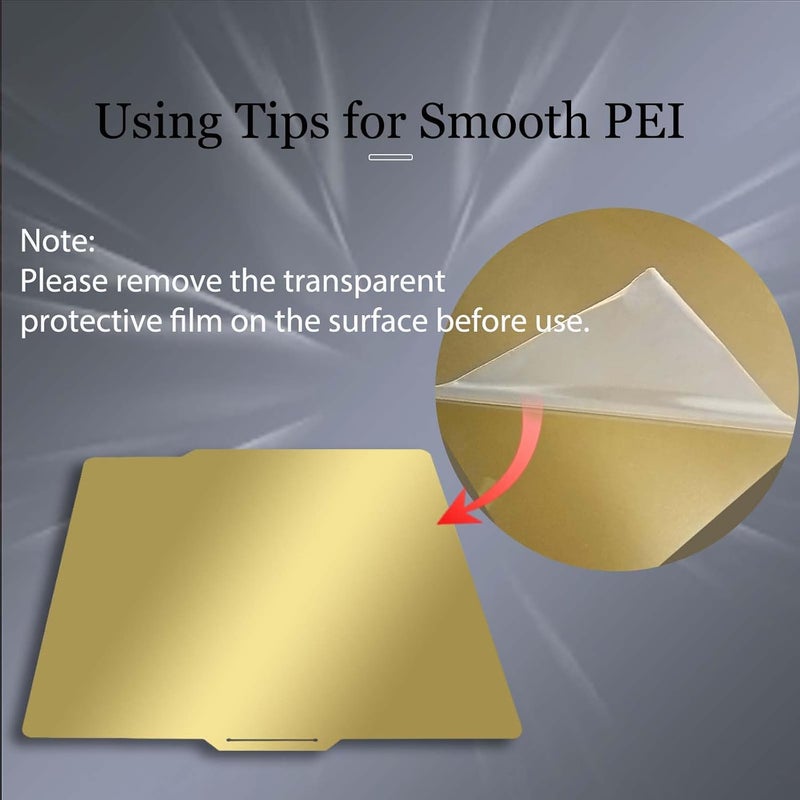 Wefuit JUUPINE 257x257mm Double Sided Flexible PEI Sheet, Smooth PEI Surface+Textured PEI Surface for Bambu Lab P1P/P1S /X1/X1C/X1E/A1 3D Printer, 3D Printer PEI Spring Steel Build Plate Removable Platform - Image 5